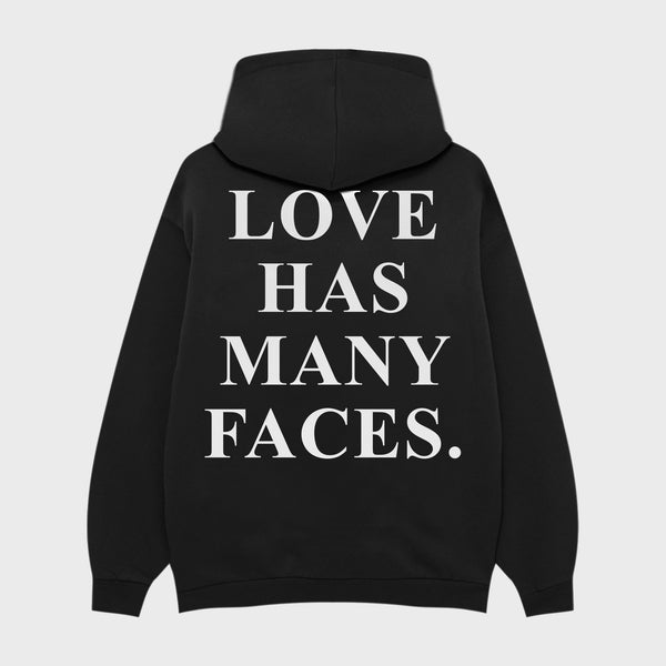LOVE HAS MANY FACES OVERSIZE HOODIE